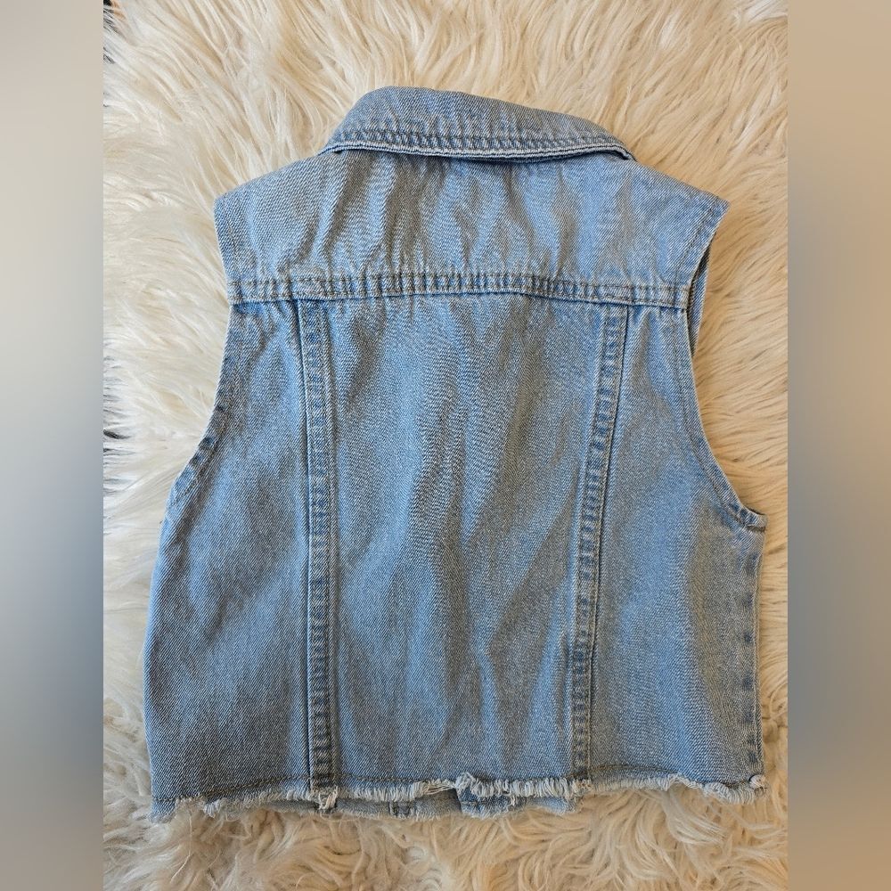 Denim Vest with Butterfly Design - Picture 3 of 3